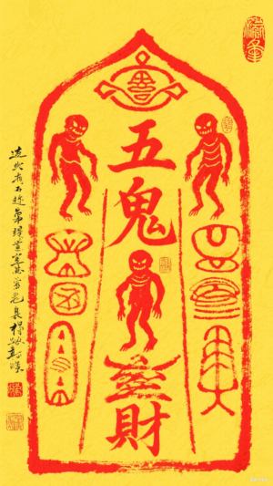 Five Spirit Envoys Wealth Talisman